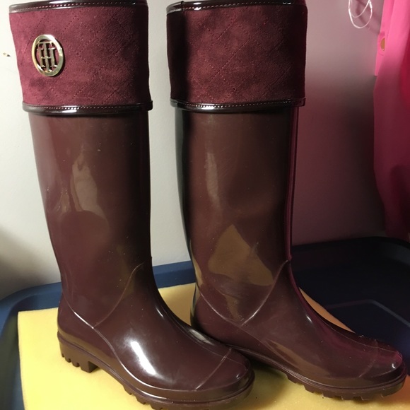 tommy hilfiger shiner rain boots